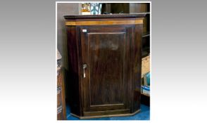 19th Century Mahogany Corner Cupboard, originally the upper section of a two-tier piece, the top