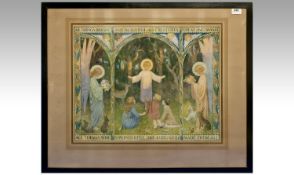 Margaret Tarrant  (1888 - 29 July 1959) (Children`s Book Illustrator) Religious Framed Print. `All