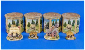 Collection of Four Model Cottages, entitled `Hawthorne Cottage`, `The Paddocks`, together with two