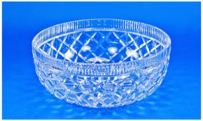 Waterford Crystal Faceted Bowl. Excellent Quality. 10 inches in diameter 4 inches high. Waterford