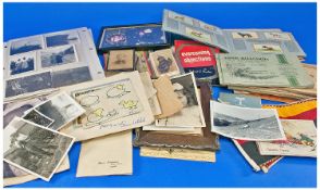 Box of Cigarette Cards, Cartes De Vistes, photographs, letters and ephemera.