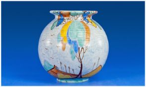 Beswick Ware 1930`s Globe Shaped Vase. Circa 1936. Printed Marks to base. Shape no 116. 7.25