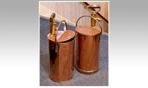 Two Large Brass Extinguishers