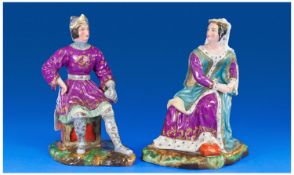 A Very Unusual Large Pair Of French Porcelain `Rose-Water Perfume Bottles, with apertures to the