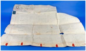 Original Legal Document, Dated 1788. Indenture Of Release Of Indemnity relating to the legatees