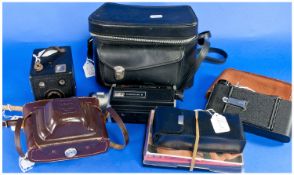 Collection of Cameras, including Cinicamera, belle and howel. Six -20. Popular Brownie, Ilford