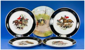 Royal Doulton Series Ware Rack Plate, `Blue Sky Coaching Days` series, pattern no.D2682, c1907-1955,