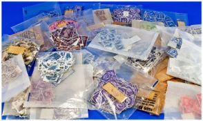Box Full of Clear Packets of GB Stamps from Edward VIII to late Queen Elizabeth II castles. Much