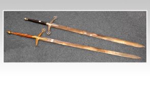 Two Display Scottish Highlander Style Swords.