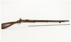 19thC Indian Military Percussion Rifle,