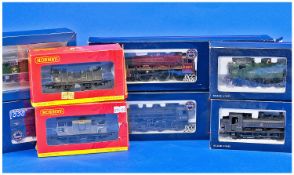 Collection of Model Railway Trains including Hornby R6456 BR (Grey) Shark Ballast Brakevan Weathered