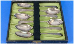 George III set of six silver teaspoons. Hallmark London 1787. Makers mark G.S. George Smith. III