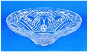 Waterford Crystal Faceted Bowl. Excellent quality. 4.5 inches high. 12 inches in diameter.