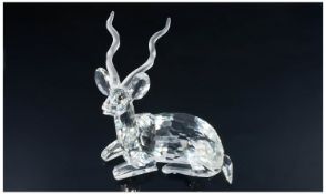 Swarovski Crystal Annual Limited Edition S.C.S Members Only Figure, Date 1994. `Kudu` Designer