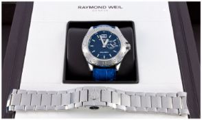 Raymond Weil Model 8300 Diving Watch to 660 FT. No. V646191. Centre Seconds Hand Bation Markers,