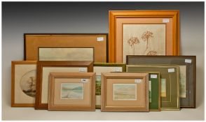 Collection of Nine Various Watercolour Landscapes including 3 Welsh scenes and 1 labelled `Loch