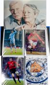 A Good Autograph Album containing over 90 signed photos, of footballers of merit, film stars and