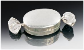 Silver Novelty Pill Box, Realistically Modelled In The Form Of A Toffee, Hinged Lid, Fully