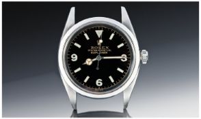 Rolex Oyster Perpetual Precision Explorer, bubble back case No. 944887, Ref. 6150. Made in 1953.