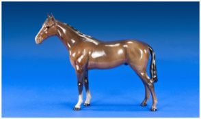 Beswick Horse Figure Bois Roussel Racehorse, 2nd version, model no 701, height 8 inches.
