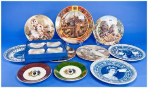 Collection of Decorative Plates comprising four Royal Doulton `British Owls`, Royal Doulton Ltd.Edn.