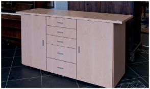 Paul Gaunt Contemporary Maple Sideboard. 64 inches high and 33 inches wide.