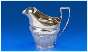 George III Silver Cream Jug, Hallmark Newcastle 1810. Makers Mark D.Reid. 4.75`` in height. 136.6