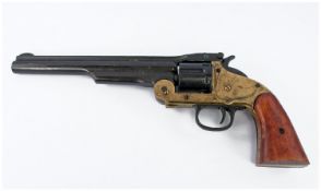 American 20th Century BKA 217 Model Smith and Wesson Replica Colt, brass mounts and mahogany