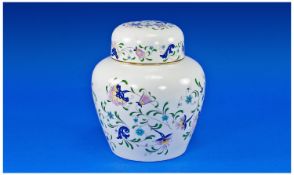 Coalport Porcelain Ginger Jar and lid from the `Pageant` Range. 7.5 inches in height.