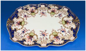 Royal Crown Derby Imari Pattern Large Shaped Tray. Date 1897, 18 inches in diameter.