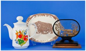 Collection of Assorted Items, including Bavarian `Mitterteich` coffee pot, with floral design to