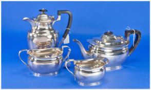 H Lee & Sons, Silversmiths Good Quality 4 Piece Silver Plated Tea & Coffee Service, Reg No.