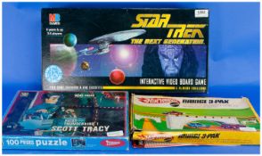 Collection of Games, including Hot Wheels Bridge 3-Pak. Pilot Thunderbird 1 Scott Tracy Jigsaw,