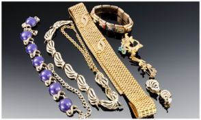 Collection Of Costume Jewellery, Comprising Necklace, Bracelets, Brooches etc, Some Named To Include