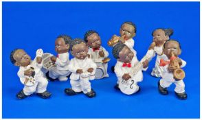 Small Collection of Miniature Jazz Band Figures.