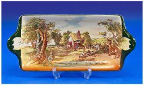 Royal Doulton Series Ware Rectangular Sandwich Dish from the Rustic England Series, 11 inches in
