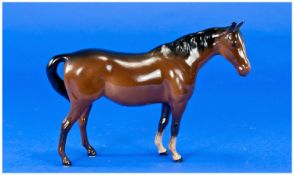 Beswick Horse Figure ``Mare``, facing right, head up. Brown colourway. Model number 1991. Height 5.5