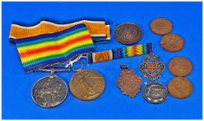 WW1 Pair Of Medals, War Medal And Victory Medal Both Awarded To L-42539 GNR R H GARTON R A. Together