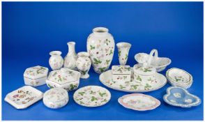 Collection Of Wedgwood Bone China. ``Rosehip`` And ``Wild Strawberry`` Comprising Trinket Boxes,