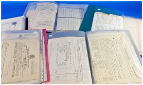 Five Folders Of Ephemera With Many 19th Century Documents, dating from 1867, containing over 200