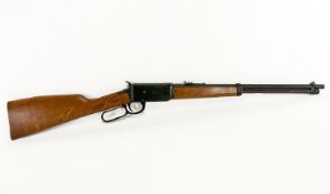 Replica Guns, Reck Lever Action Rifle, Marked Cal .22 Platz, Made In West Germany, Length 36 Inches.