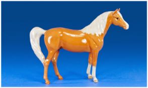 Beswick Horse Figure Arab `Xayal` Model number 1265. Palomino colourway. 6.25`` in height.