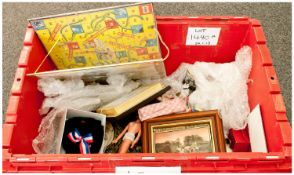Misc Interesting Box of Collectables, Includes Doll House Items.