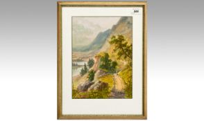 Frank Hider, (1861-1933). Watercolour, inscribed ``Maentwrog. N. Wales``, on face, signed, size 11