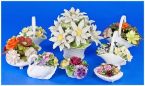 Collection of Eight Ceramic Posies, by Royal Doulton, Royal Adderley and Royal Albert.