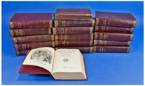 Collection of Charles Dickens Books and Novels, all hard back and leather bound, comprising `Bleak