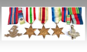 Three WW2 Medals, Comprising The Italy Star, Atlantic Star And Africa Star. Together With Ribbons,