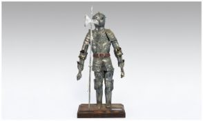 Miniature Suit of Arms, Designed By Jayland, Raised On A Wooden Base. Height 14 Inches