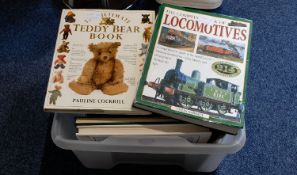 Collection of Books, including The Complete Book of Locomotive plus dvd, The Ultimate Teddy Bear