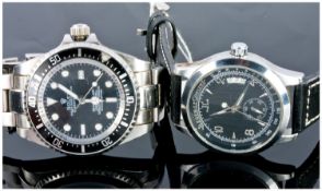 Gents Faux Copy Fashion Watches. Two in total, both watches in working order.